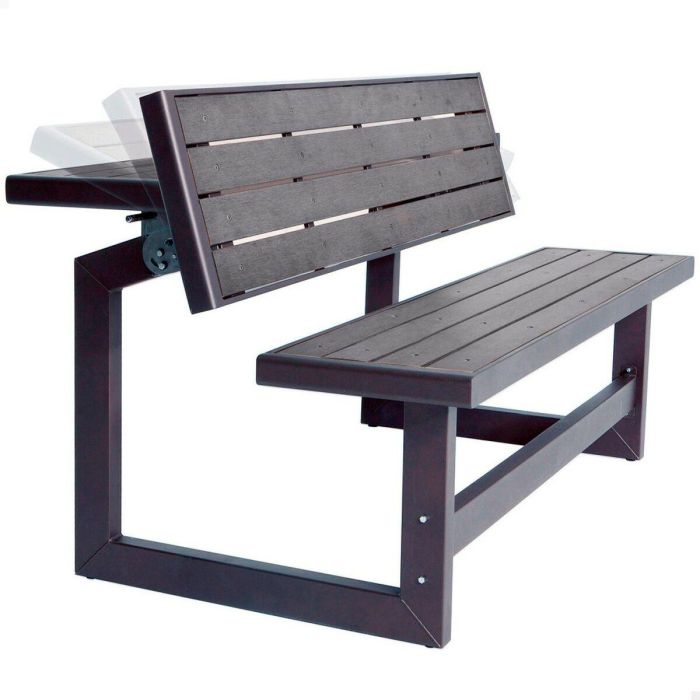 Banco con Respaldo Lifetime Mesa Gris Convertible Banco con Respaldo Lifetime Mesa Gris Convertible