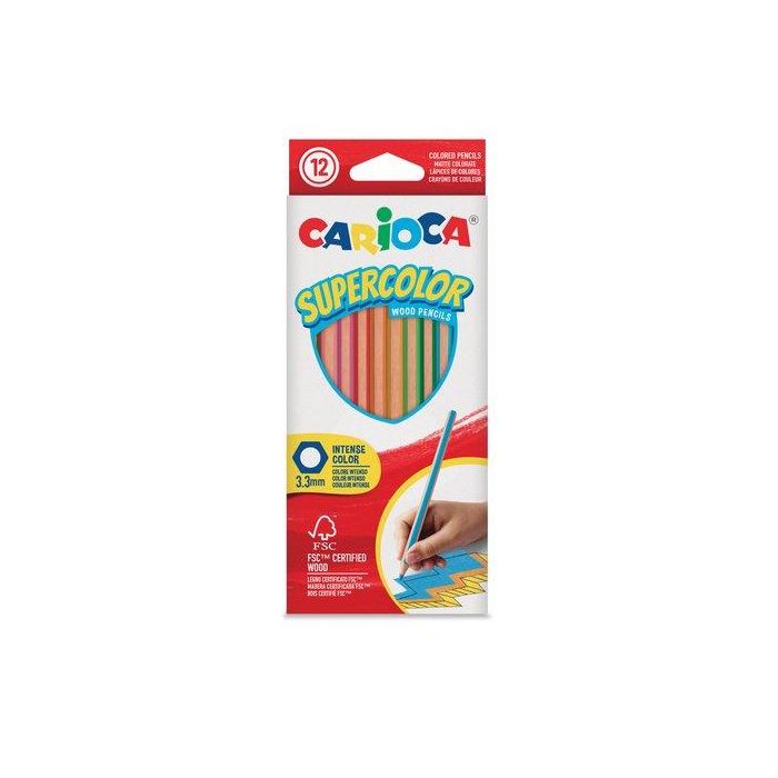 Lapices De Colores Carioca Supercolor Caja De 12