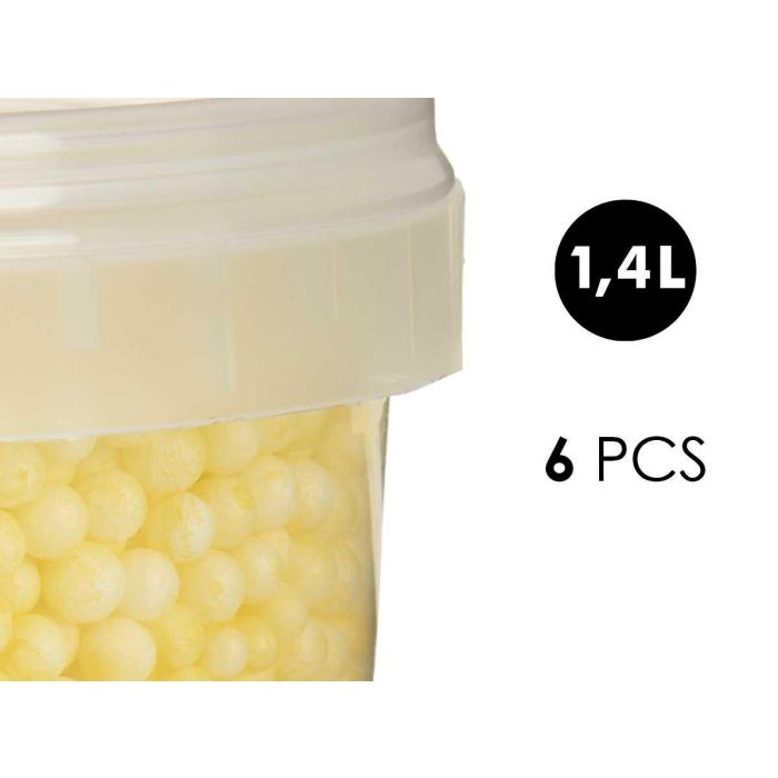 Bote Bolas Poliespan Amarillo Pincello 13.5x14x14 cm (6 Unidades) 3 Bote Bolas Poliespan Amarillo Pincello 13.5x14x14 cm (6 Unidades) 3