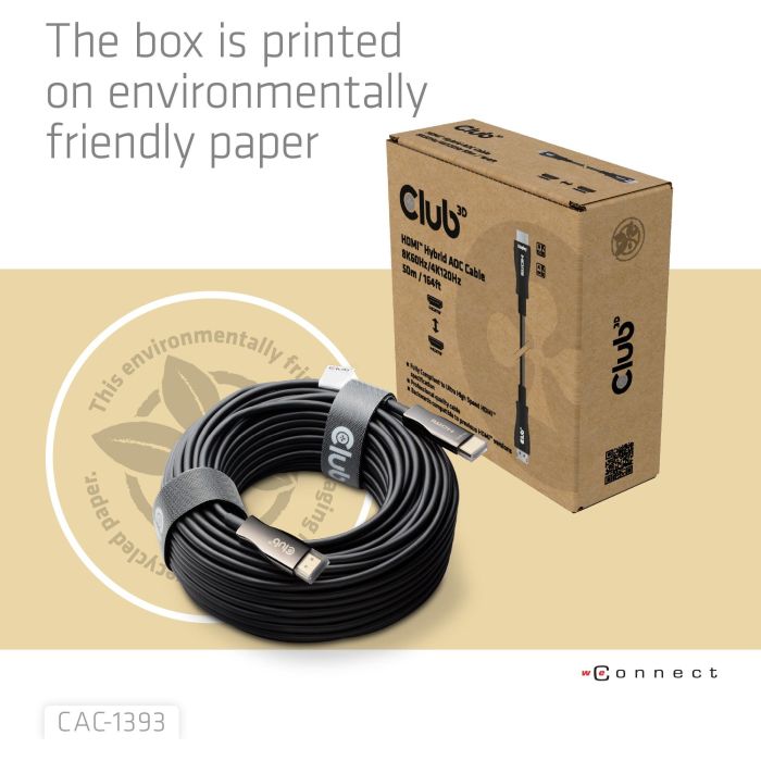 Club3D HDMI-Kabel A -> A 2.1 aktiv opt. 8K60Hz UHD 50 Meter retail 9