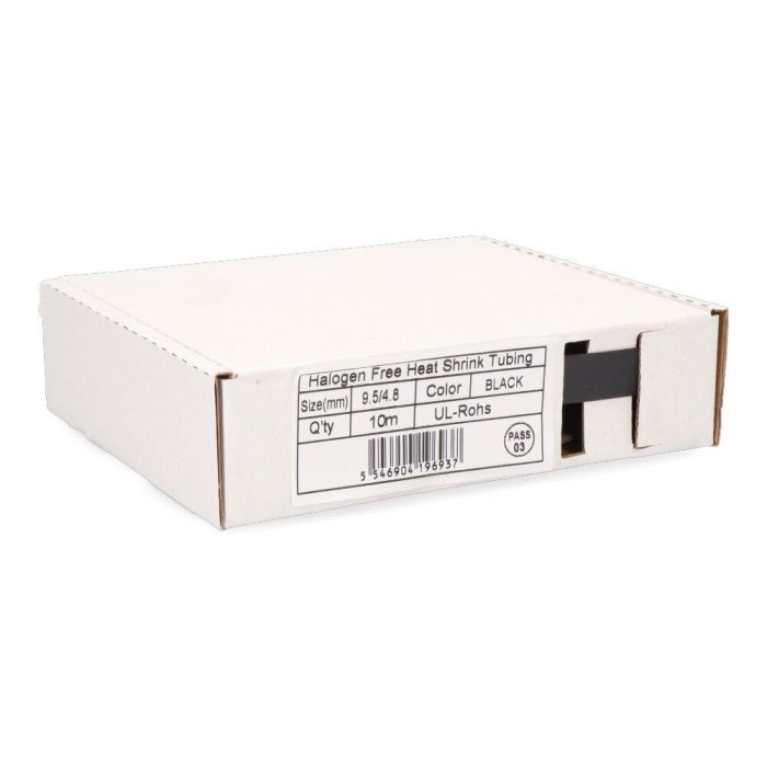 Null Manguito termorretráctil dosificador Ø9,5 - 4,8 mm 10m negro 1