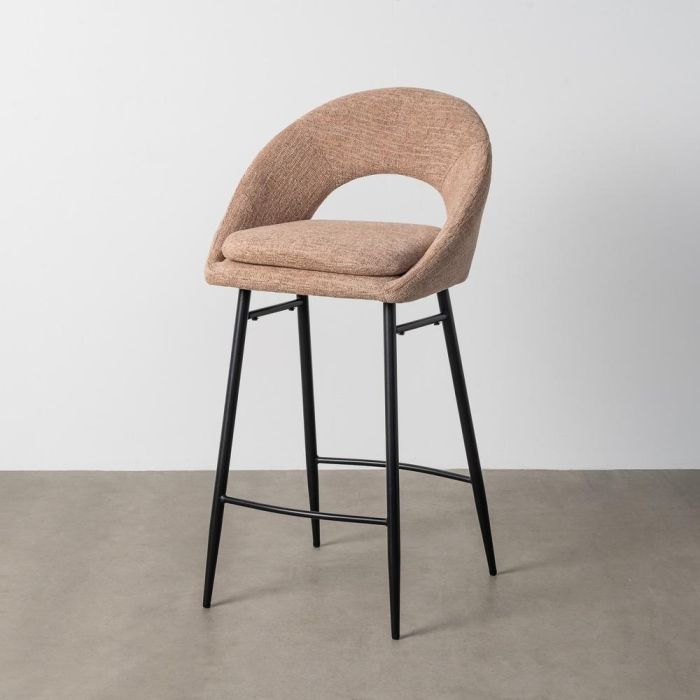 Taburete Rosa Tejido-Metal Contract 53 X 48 X 100 cm