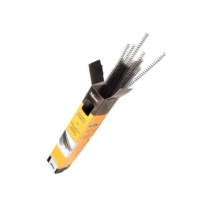 Fellowes Pack 100 Espirales Metálicas 22 mm Negro para Encuadernación 5110901