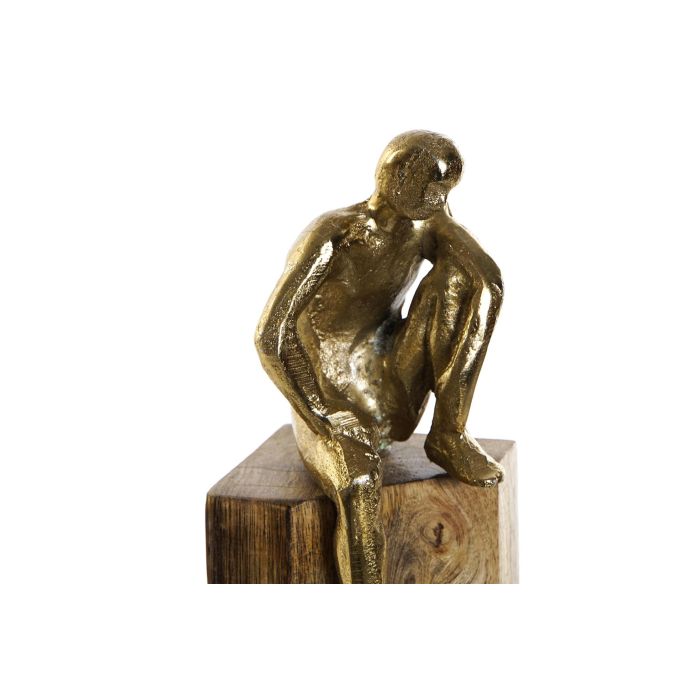 Figura Moderno DKD Home Decor Dorado Natural 9 x 21 x 9 cm (2 Unidades) 1 Figura Moderno DKD Home Decor Dorado Natural 9 x 21 x 9 cm (2 Unidades) 1