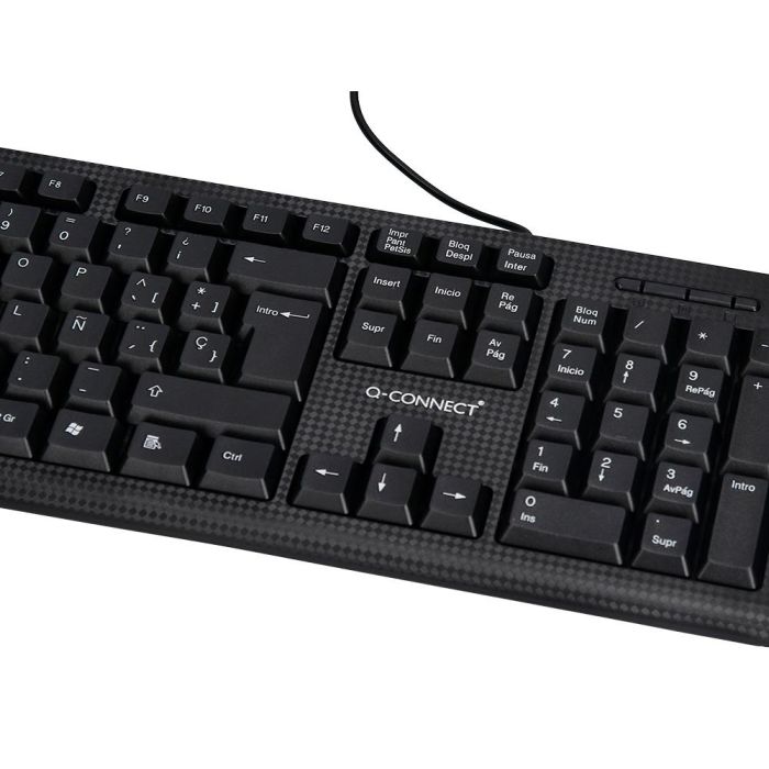 Set Teclado Y Raton Q-Connect Con Cable Color Negro 3