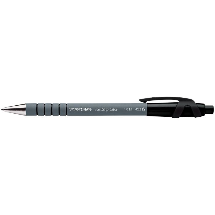Papermate Bolígrafo Flexgrip Retráctil Negro Tinta Aceite Punta 1mm Trazo 0.4mm 3 Papermate Bolígrafo Flexgrip Retráctil Negro Tinta Aceite Punta 1mm Trazo 0.4mm 3