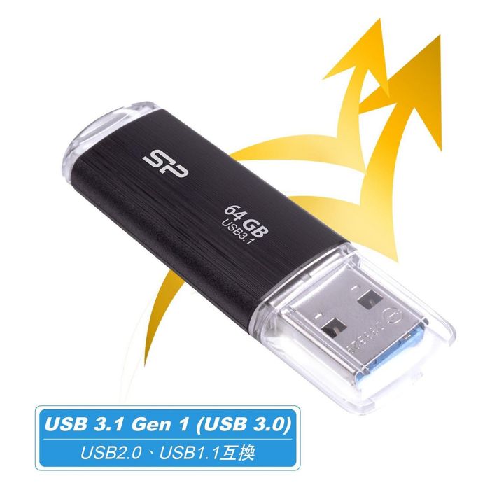 Silicon Power Stick USB 3.1 64GB B02 Negro