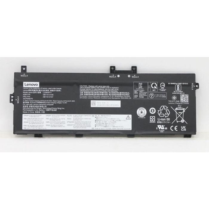 Lenovo Batería Interna Original para Portátil ThinkPad X13 Yoga Gen 3 - 52.9Wh, 3 Celdas Li-Ion, 11.58V - Rendimiento Fiable Lenovo Batería Interna Original para Portátil ThinkPad X13 Yoga Gen 3 - 52.9Wh, 3 Celdas Li-Ion, 11.58V - Rendimiento Fiable