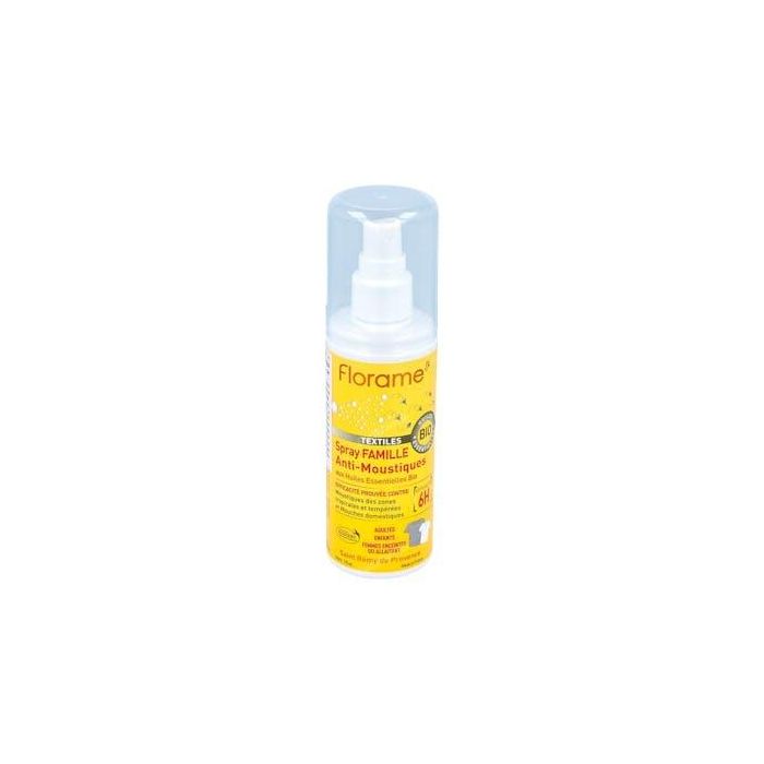 FLORAME Spray Antimosquitos y Moscas para Tejidos 90ml – Fórmula Ecológica con Aceites Esenciales