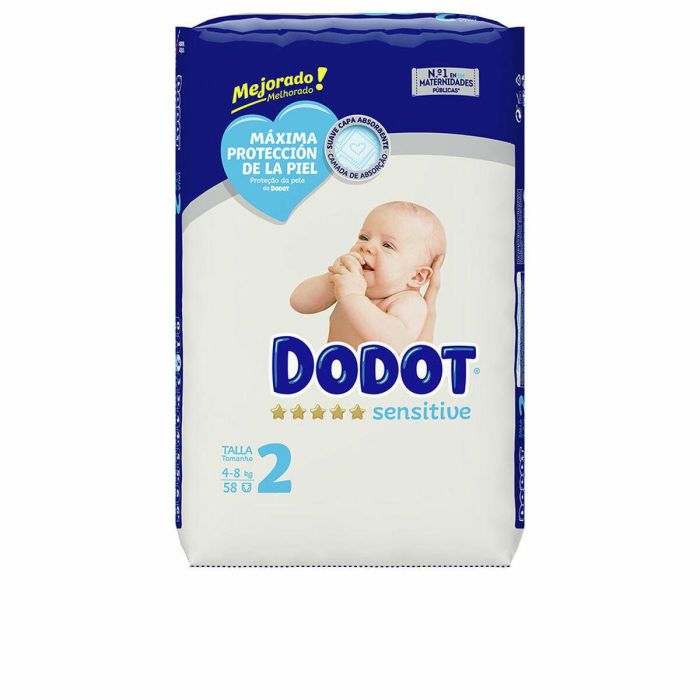 Dodot Sensitive RN Talla 2 Pañales 4-8 kg 58 unidades