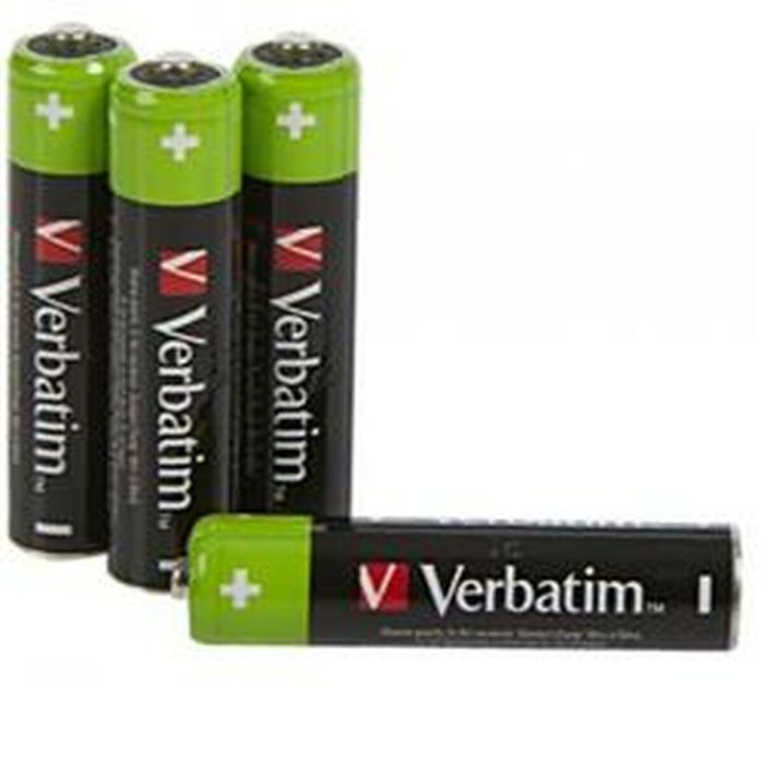 Verbatim HR03 Pilas AAA Premium Recargables NiMH 950mAh 1.2V Pre-cargadas 2 Verbatim HR03 Pilas AAA Premium Recargables NiMH 950mAh 1.2V Pre-cargadas 2