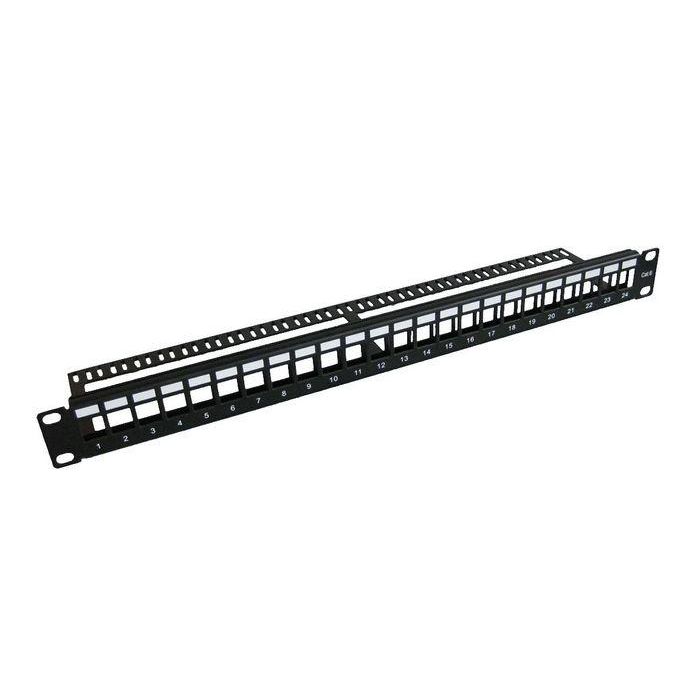 MicroConnect 19" Blank patch panel, 24port shielded, 1U Metal, without cable manager MicroConnect 19" Blank patch panel, 24port shielded, 1U Metal, without cable manager
