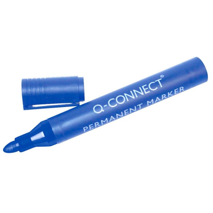 Rotulador Q-Connect Marcador Permanente Azul Punta Redonda 3 mm 10 unidades 4