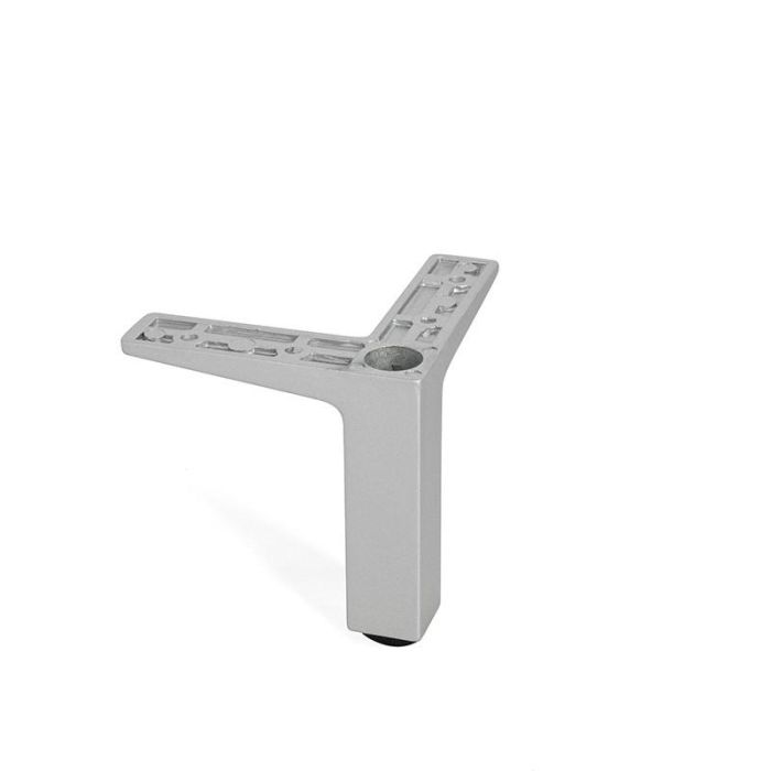 MAFOS Pata Metálica Zamak Quadro Acabado Gris Ral Altura H90