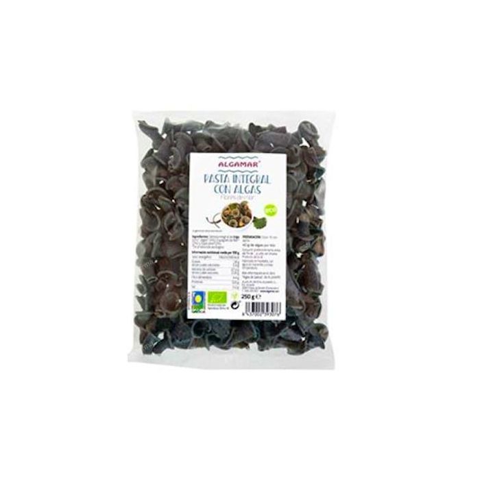 ALGAMAR Pasta integral con algas Espagueti de Mar y Espirulina BIO 250g - Cocción lenta con agua de manantial