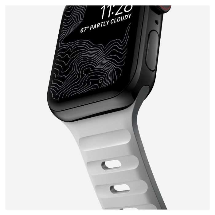 Nomad Sport Band Lunar Gray - Correa Deportiva de Caucho Ajustable para Apple Watch Ultra / 46mm y Series 42/44/45/49mm, Resistente al Agua 2