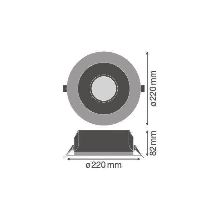 LEDVANCE LVE-4058075459250 Downlight LED 21W 2400Lm 3000K 65º IP54 Blanco Cálido Bajo Deslumbramiento UGR<19 Ideal Oficinas y Baños 2