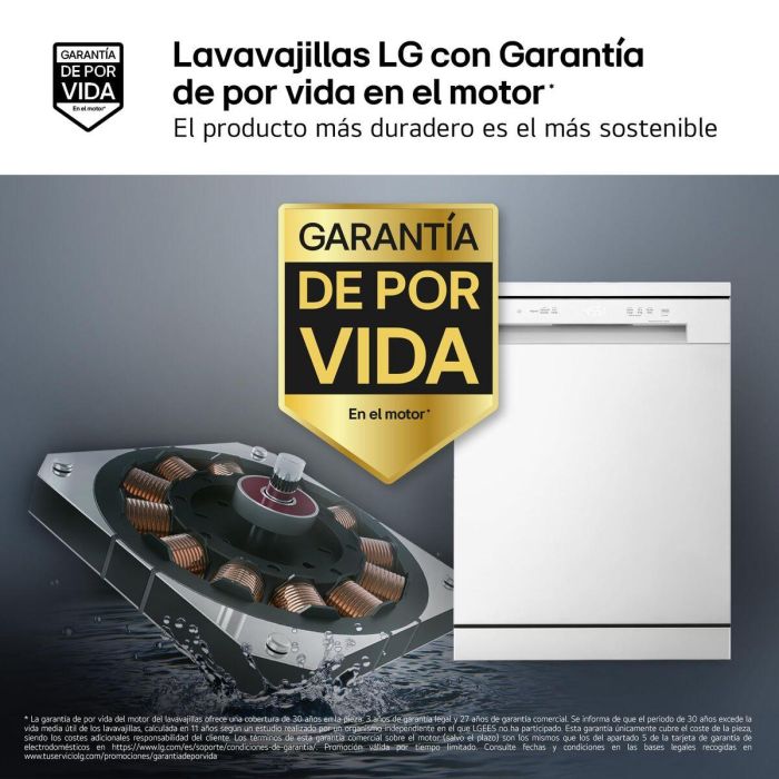Lavavajillas LG DF142FW 5P QUADWASH 60 cm Blanco 12