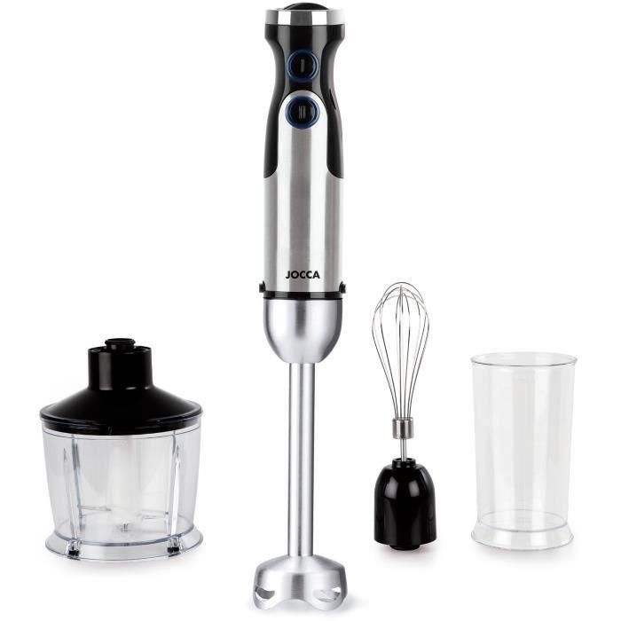 Batidora de mano - JOCCA - Con accesorios - 1200 W - Negra y gris Batidora de mano - JOCCA - Con accesorios - 1200 W - Negra y gris