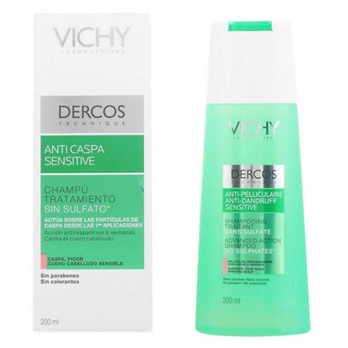 Vichy Dercos Anti-Pelliculaire Sensitive Shampooing Traitant 200 mL