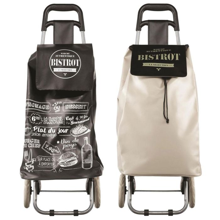 Entre Temps Carro Compra Bistrot Entre Temps Negro Menú Crema Bistrot Acero Plástico Goma 2