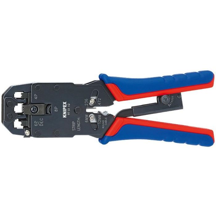 Knipex Alicates de crimpado para conectores Western, 200 mm