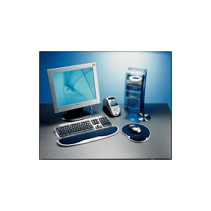 Esselte Alfombrilla de Ratón Lycra y Gel con Soporte de Muñeca, Negro, Antideslizante 215x30x300mm para Confort Premium 1 Esselte Alfombrilla de Ratón Lycra y Gel con Soporte de Muñeca, Negro, Antideslizante 215x30x300mm para Confort Premium 1