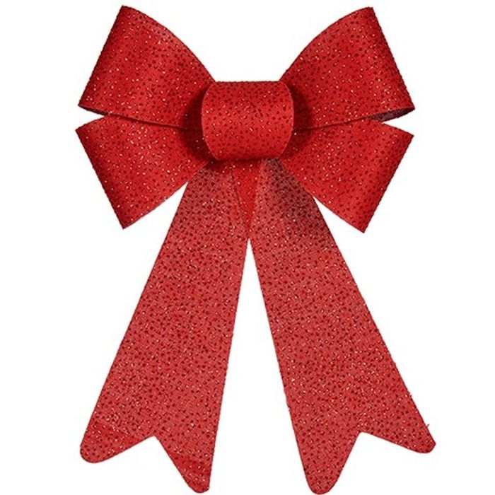 Lazo Adorno Navideño Rojo PVC 16 x 24 x 4 cm (12 Unidades) 1