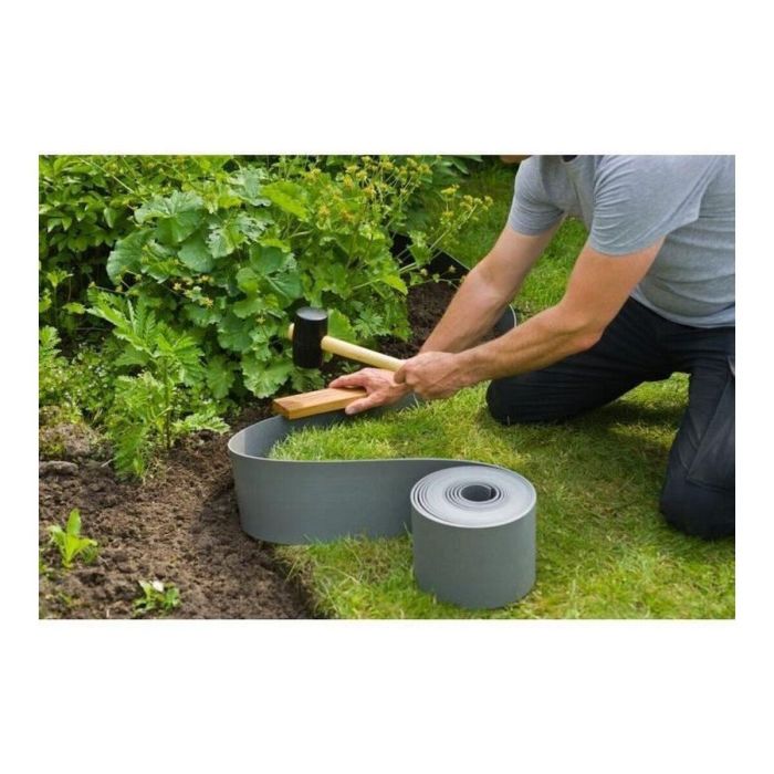 Nature Borde de jardín de Polietileno Gris - 3 mm Espesor, 7.5 cm Alto x 10 m Largo 8 Nature Borde de jardín de Polietileno Gris - 3 mm Espesor, 7.5 cm Alto x 10 m Largo 8