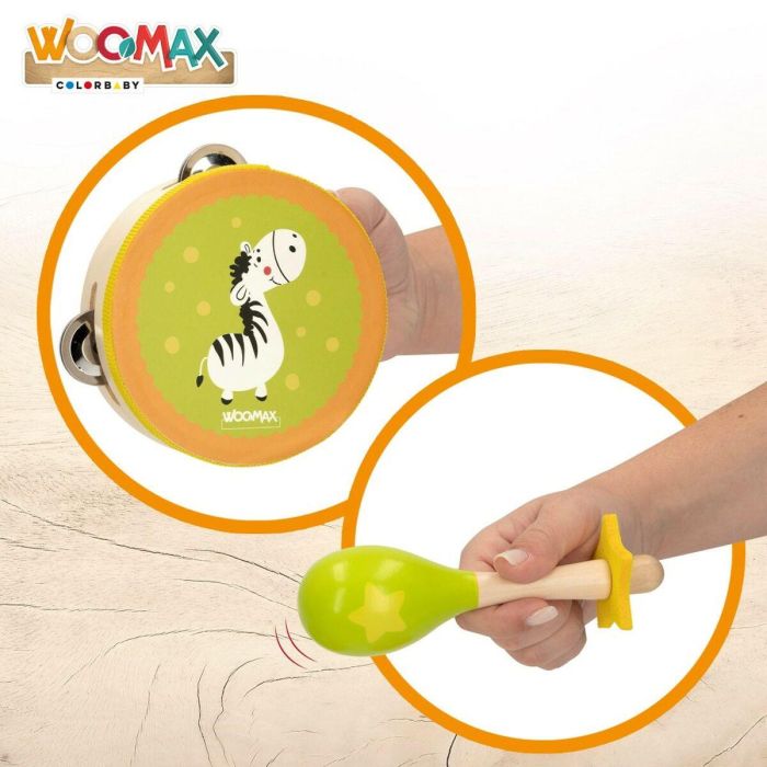 Set de instrumentos musicales de juguete Woomax Madera 14,5 x 4,5 x 14,5 cm (4 Unidades) 1 Set de instrumentos musicales de juguete Woomax Madera 14,5 x 4,5 x 14,5 cm (4 Unidades) 1