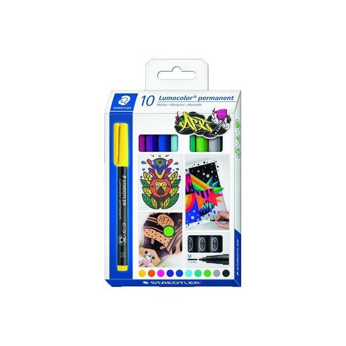 Rotulador Permanente Staedtler 317 Lumocolor (M) Caja De 10
