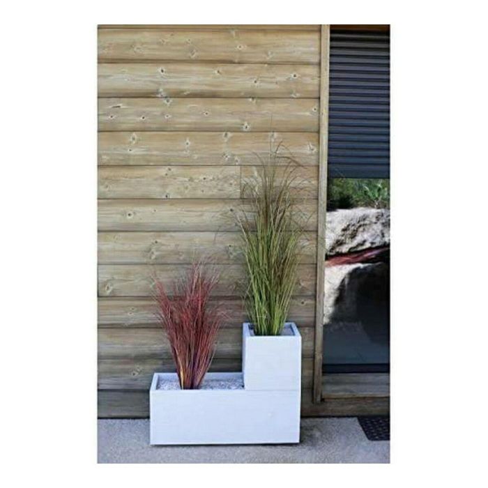 EDA PLASTIQUE Caja de flores cuadrada Graphit Up - 21 L - 29.5 x 29.5 x 29.5 cm - Cerusie blanco 5 EDA PLASTIQUE Caja de flores cuadrada Graphit Up - 21 L - 29.5 x 29.5 x 29.5 cm - Cerusie blanco 5