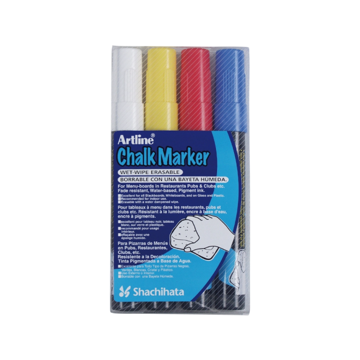 Artline EPW-4-ST Rotulador para Pizarra Bolsa de 4 Unidades Colores Surtidos Trazo 2 mm 1