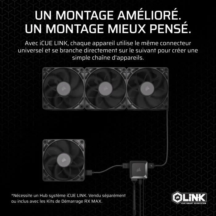 Corsair CO-9051041-WW Ventilador iCUE LINK RX120 Max de un solo ventilador para PC 4 Corsair CO-9051041-WW Ventilador iCUE LINK RX120 Max de un solo ventilador para PC 4