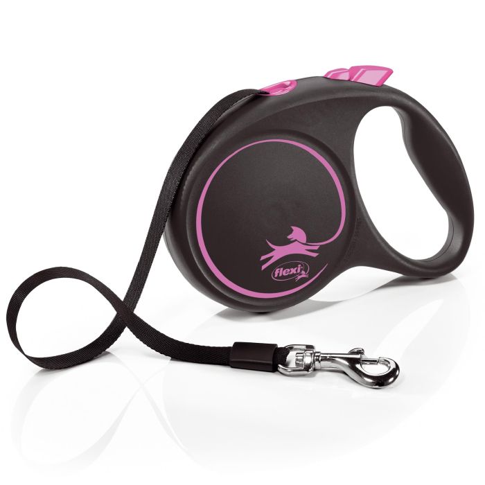Correa Flexi Black Design L Cinta 5M Rosa Correa Flexi Black Design L Cinta 5M Rosa