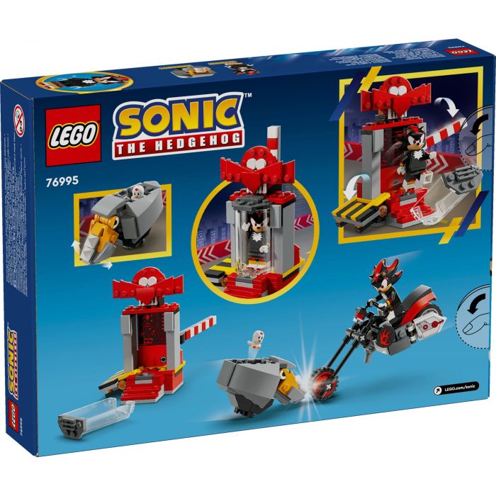 LEGO 76995 Huida de Shadow The Hedgehog Sonic - Set de Juguetes con Cámara de Estasis, RhinoBot y Moto, ideal para Niños +8 Años 12