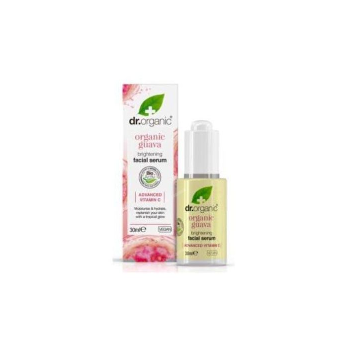 DR. ORGANIC Sérum Facial con Guayaba 30ml para iluminar, irradiar y reponer la piel, apto para veganos