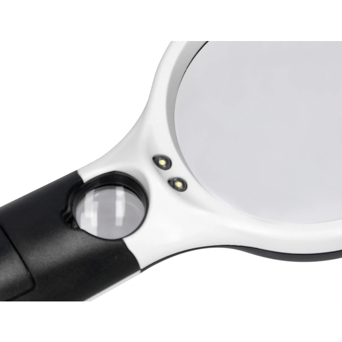 Q-connect Lupa Eléctrica de Mano con Luz LED, Aro ABS, Lente 70 mm, 3 Aumentos, 3 Bombillas LED 6 Q-connect Lupa Eléctrica de Mano con Luz LED, Aro ABS, Lente 70 mm, 3 Aumentos, 3 Bombillas LED 6