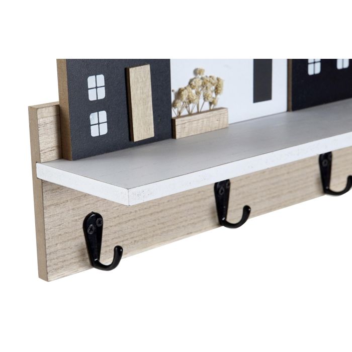 DKD Home Decor Estanteria Pared Sasoon Scandi Marron Blanco 9 x 27 x 39 cm 1