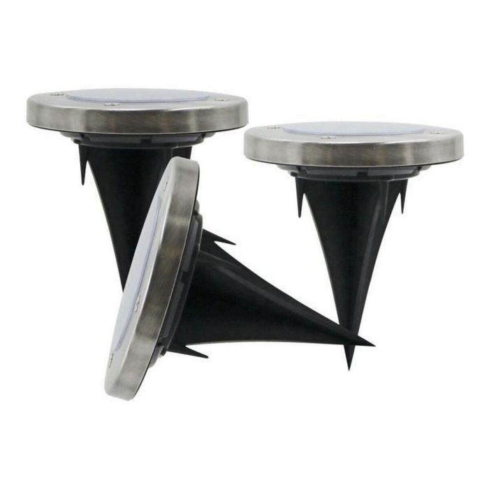 Galix Lote de 3 Focos Solares Empotrados de Acero Inoxidable 0.07W - 5 Lúmenes, 8h Autonomía, 5 LED SMD Blancos 4 Galix Lote de 3 Focos Solares Empotrados de Acero Inoxidable 0.07W - 5 Lúmenes, 8h Autonomía, 5 LED SMD Blancos 4