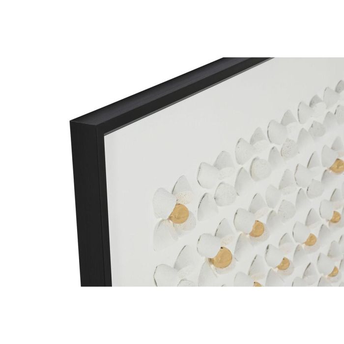 DKD Home Decor Cuadro de Pared Moderno Abstracto Negro Blanco - Lienzo y Marco PS 100x100x3.5 cm - Set de 2 Unidades 2 DKD Home Decor Cuadro de Pared Moderno Abstracto Negro Blanco - Lienzo y Marco PS 100x100x3.5 cm - Set de 2 Unidades 2