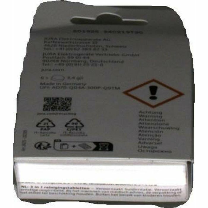 Jura 24225 Descalcificador para Cafetera 6 Pastillas de Limpieza 5 Jura 24225 Descalcificador para Cafetera 6 Pastillas de Limpieza 5