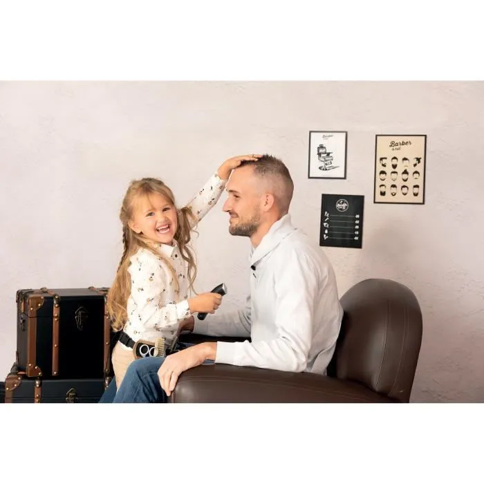 Smoby Cinturón Barbero y Corte para Niños con 10 Accesorios: Tijeras, Cortapelos, Cuchilla, Espejo y Secador 2