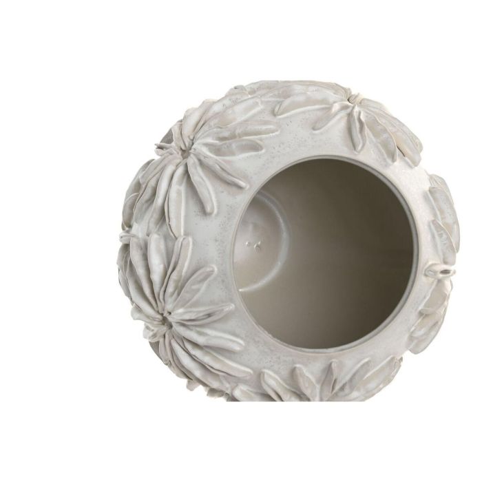 DKD Home Decor Jarrón Shabby Chic Blanco de Cerámica 22 x 25 cm 1