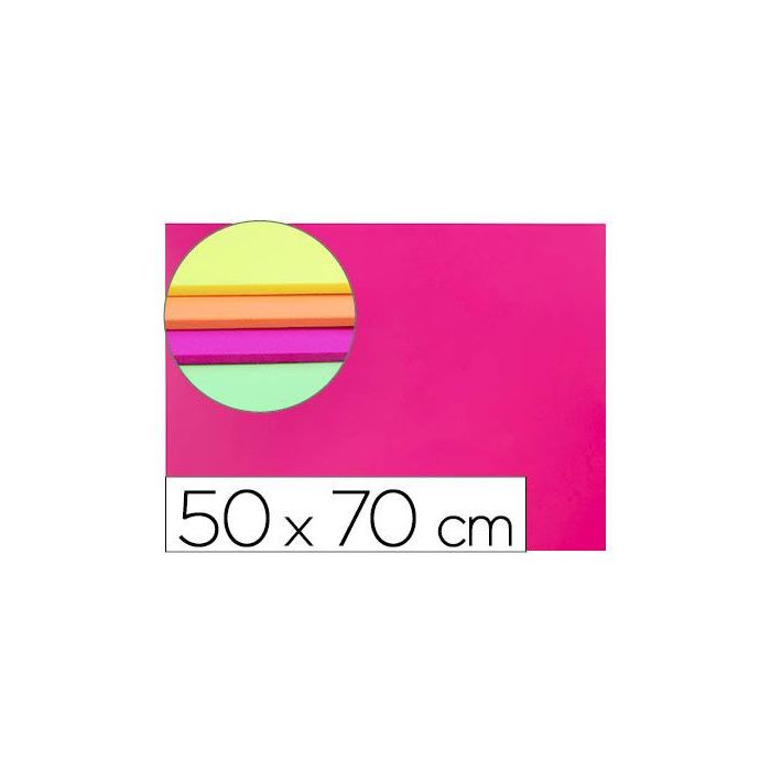 Goma Eva Liderpapel 50x70 cm 60 gr-M2 Espesor 2 mm Fluor Rosa 10 unidades