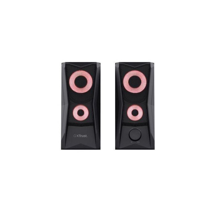 Trust Gaming Altavoces 2.0 GXT 606 JAVV 12W Negros con LED RGB, Referencia 25108 3