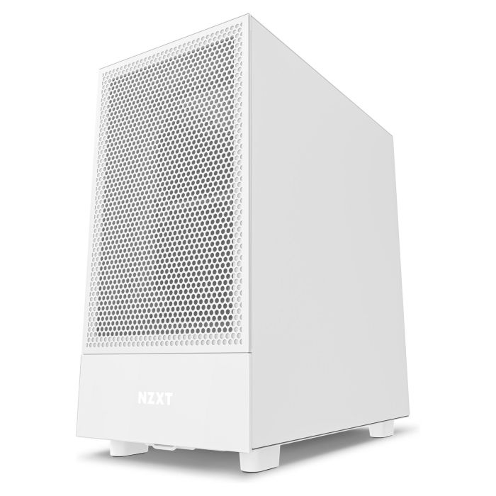 NZXT H5 Flow Midi Tower PC Blanco con Ventana Lateral y Filtro Anti-polvo. Soporta ATX, EATX, micro ATX, Mini-ITX. Máx. 16.5cm CPU cooler y 36.5cm GPU. 2
