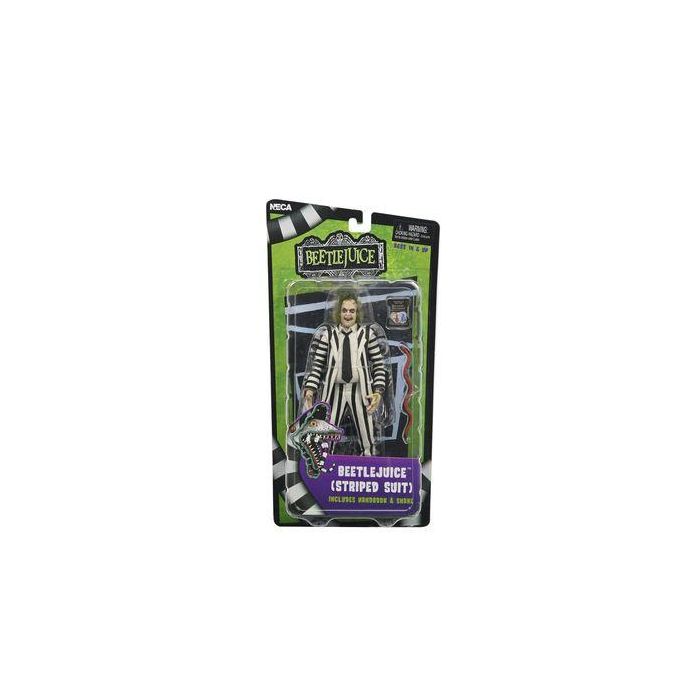 Neca Figura de Acción Beetlejuice Traje a Rayas Blanco y Negro 18 cm Neca Figura de Acción Beetlejuice Traje a Rayas Blanco y Negro 18 cm