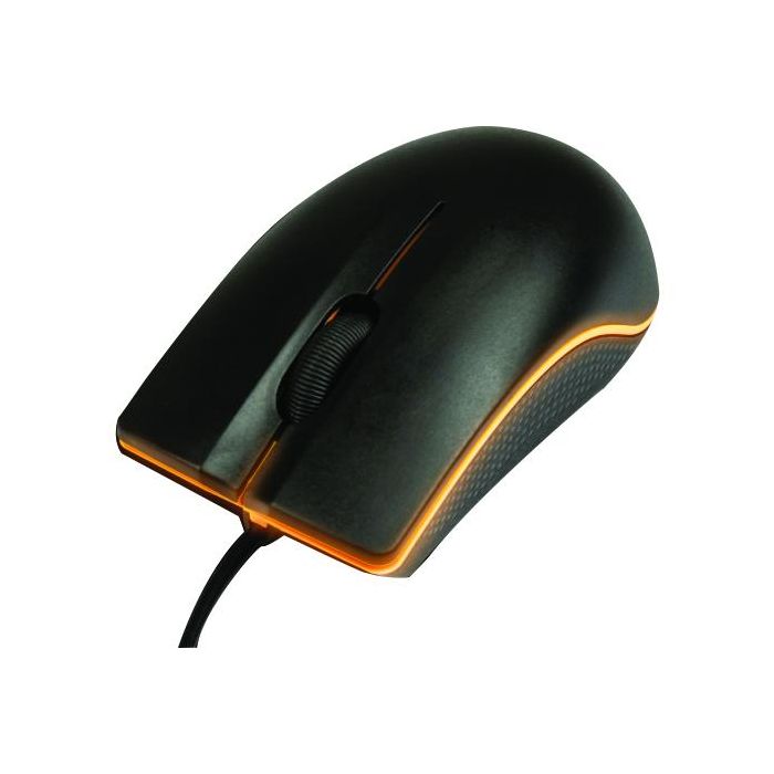 L-LINK LL-2081 Ratón Óptico USB Negro para Diestros y Zurdos, 2 Botones con Rueda de Desplazamiento 1