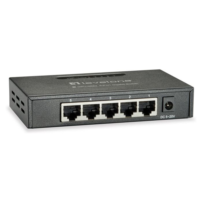 Level One GEU-0523 Switch Gigabit Ethernet No Administrado 5 Puertos Metálico Montaje Pared 0 Level One GEU-0523 Switch Gigabit Ethernet No Administrado 5 Puertos Metálico Montaje Pared 0